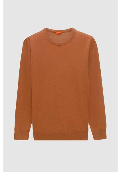 Ds Damat Regular Fit Camel Tüylenme Yapmayan Bisiklet Yaka Pamuklu Triko Kazak indirimleri