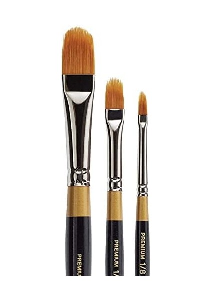 Orijinal 9520 Serisi, Altın Taklon Filbert Tırmık/tarak 3 Parça Set