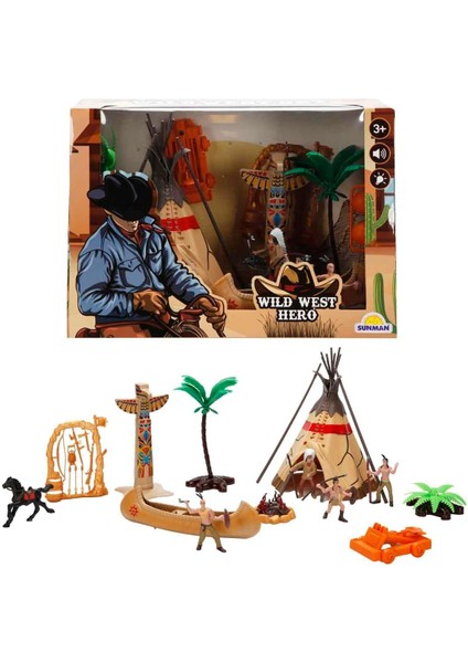 West Hero Kovboy Oyun Set Set Kızıldereli Çadır Müzikli/ışıklı