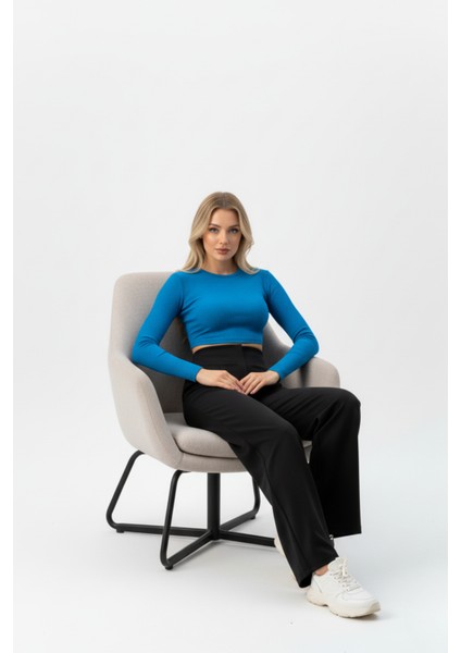 Kadın Pensli Palazzo Pantolon Siyah indirimleri