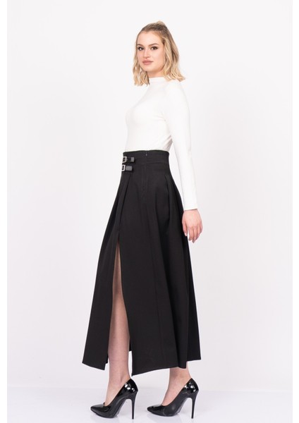 Elegancebelt Slit Skirt – Premium Pileli & Yırtmaçlı Etek 6829 fiyatları