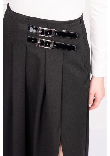 Elegancebelt Slit Skirt – Premium Pileli & Yırtmaçlı Etek 6829 modelleri