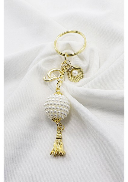 Gold Halkalı G Harfi Böğürtlen Salkım Püsküllü Küçük Anahtarlık, Hediyelik Çanta Süsü fiyatları