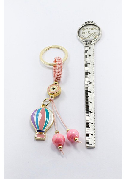 Şeker Pembesi Çerçeveli Nazar Boncuklu Renkli Uçan Balon Salkım Anahtarlık fırsatları