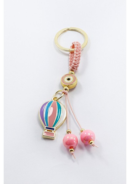 Şeker Pembesi Çerçeveli Nazar Boncuklu Renkli Uçan Balon Salkım Anahtarlık indirimleri