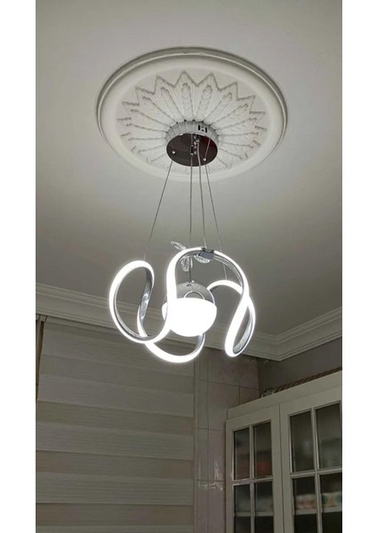 Tek Toplu Krom Kaplamalı 3 Renk Ledli Avize fiyatları