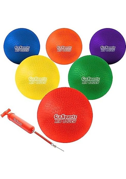 Çocuklar Için Oyun Topları - 21.6 cm Veya 25.4 cm Boyutlarını Seçin - Taşıma Çantası ve Top Pompası ile Ağır Hizmet Tipi 6&apos;lı Set