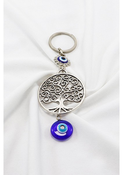 El Yapımı Cam Nazar Boncuklu Hayat Ağacı Anahtarlık, Hediyelik Nazarlı Çanta Süsü modelleri
