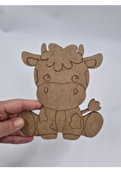 Sevimli Inek Ahşap Boyama Seti, 10 Adet, Renkli, 15X13 Cm, Okul ve Etkinlik Için fiyatları