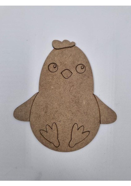 10 Adet Sevimli Civciv Ahşap Boyama Seti, Renkli, 15X13 Cm, Okul ve Etkinlik Için