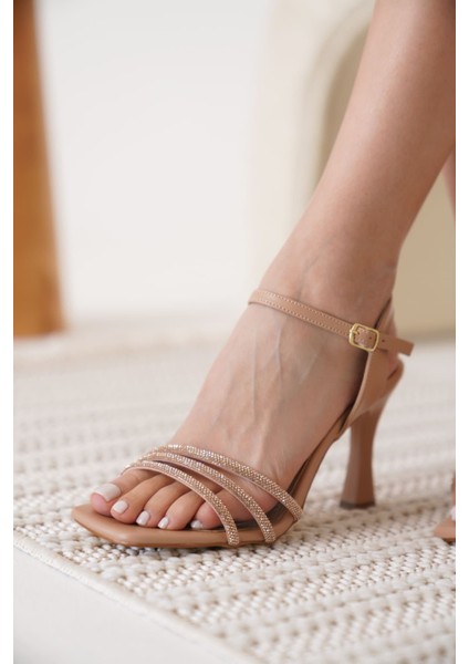 Karla Nude Kadın Taşlı Sandalet modelleri