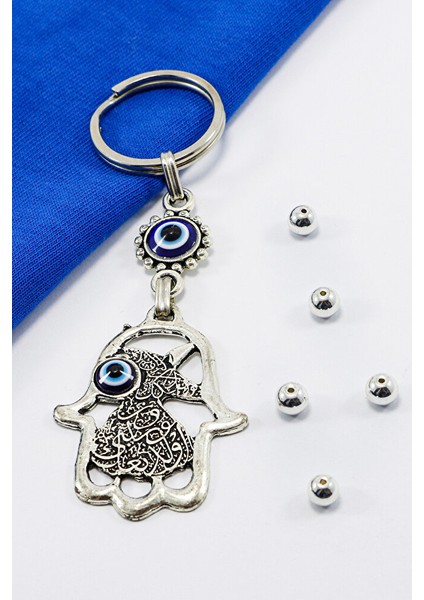 Metal Mevlana Desenli Hamse Eli Anahtarlık, Hediyelik Nazarlı Çanta Süsü fırsatları