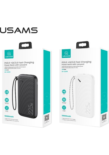 CD151 10000 Mah Powerbank – 20W Hızlı Şarj, Dahili 3’lü Kablolu, Type-C & USB Çıkışlı, Ultra Ince indirimleri