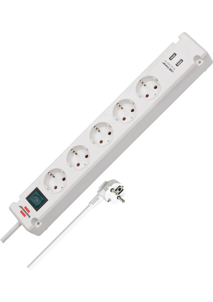 Bremounta Serisi 5 Soketli 2 Usbli 3 Metre Uzatma Priz