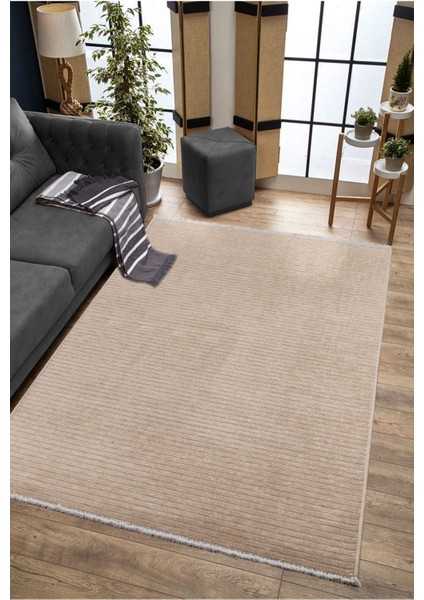 Rixos Vl Yıkanabilir Kaydırmaz, Pamuk Dokuma, Premium Kalite Salon&mutfak&yemek Odası Kilimi Kemik