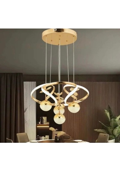 Lucas Dimmer Kumandalı 4 Toplu Gold Avize indirimleri