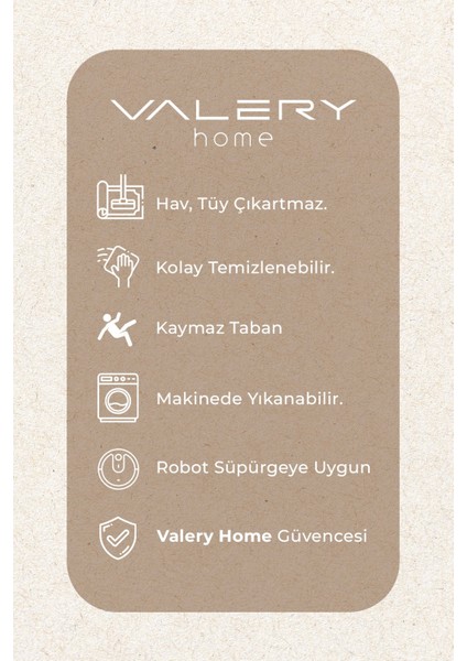 Rixos Vl Yıkanabilir Kaydırmaz, Pamuk Dokuma, Premium Kalite Salon&mutfak&yemek Odası Kilimi Kemik
