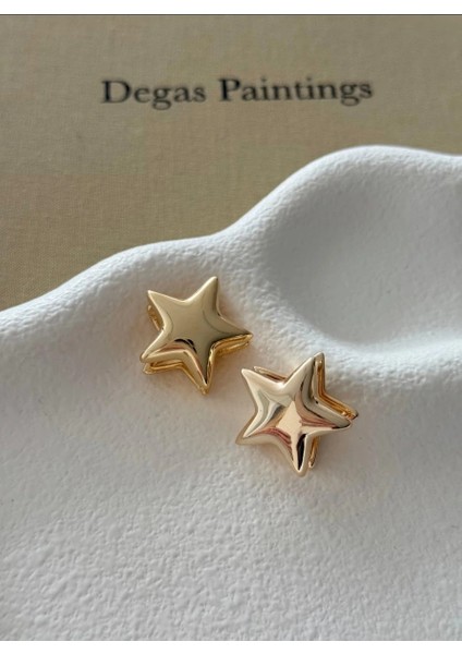Yıldız Model Gold Renk Küpe fiyatları
