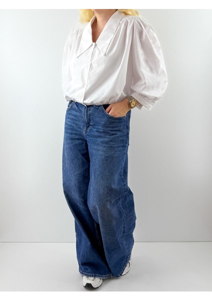 Geniş Yakalı Beyaz Gömlek fiyatları