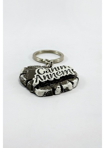 Canım Annem Yazılı Polyester Kalp Anahtarlık, Hediyelik Kalpli Anahtarlık indirimleri