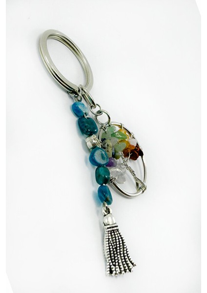 Salkım Doğal Taşlı Hayat Ağacı Anahtarlık, Hediyelik Anahtarlık indirimleri