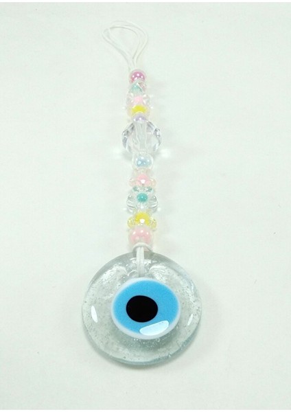 Saydam Cam Nazar Boncuğu Bebek Beşiği Süsü Askısı, Yeni Doğan Hediyelik modelleri