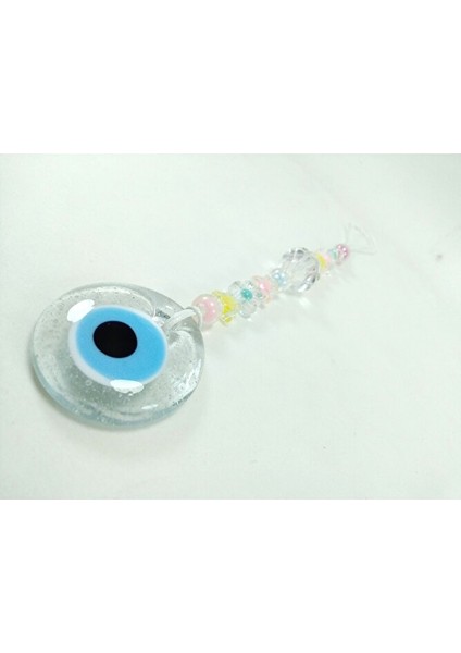 Saydam Cam Nazar Boncuğu Bebek Beşiği Süsü Askısı, Yeni Doğan Hediyelik indirimleri