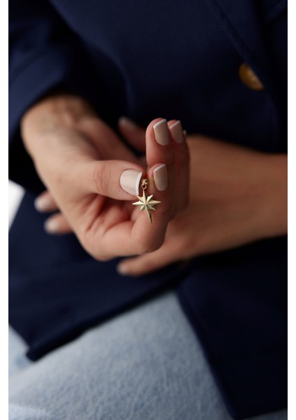 14 Ayar Altın Kuzey Yıldızı Kolye Ucu