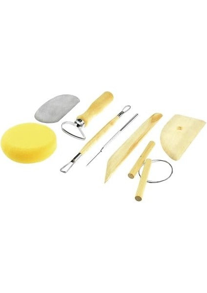 Renovon 13 Parçalı Ahşap Seramik Oyma Aleti Seti Doğal ve Polimer Kil Çömlekçilik Heykel Çocuk Yetişkin ve Sanatçılar Için El Sanatları Aksesuar ve Modelleme Yapımı, 250 gr Natural Kırmızı Kil ile modelleri