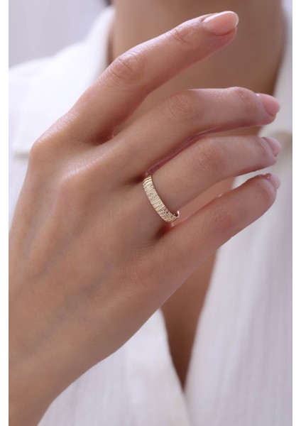 14 Ayar Altın Kalemli Alyans