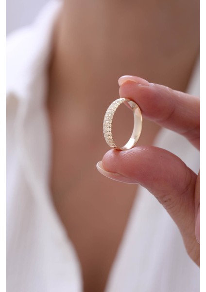 14 Ayar Altın Kalemli Alyans modelleri