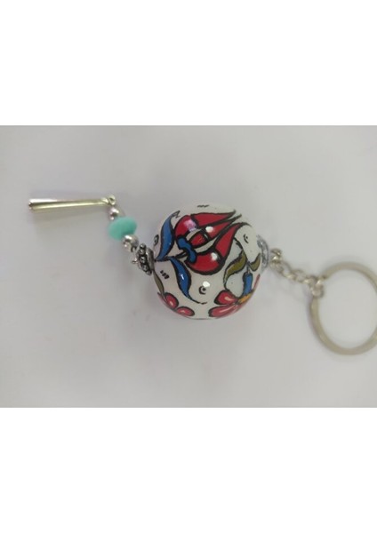 El Yapımı Geleneksel Çini Desenli Seramik Anahtarlık Aksesuar fiyatları