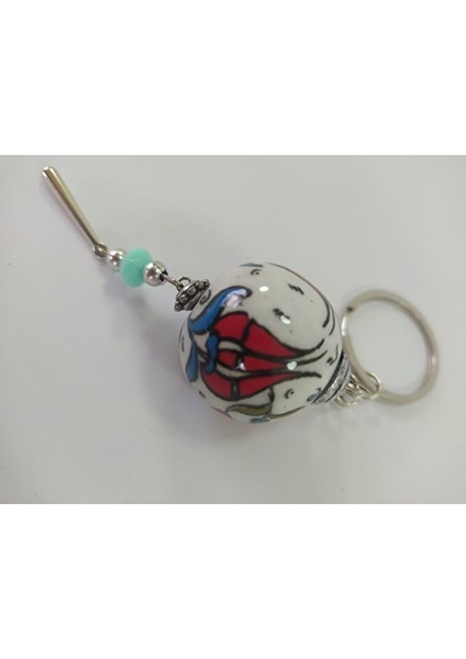 El Yapımı Geleneksel Çini Desenli Seramik Anahtarlık Aksesuar modelleri