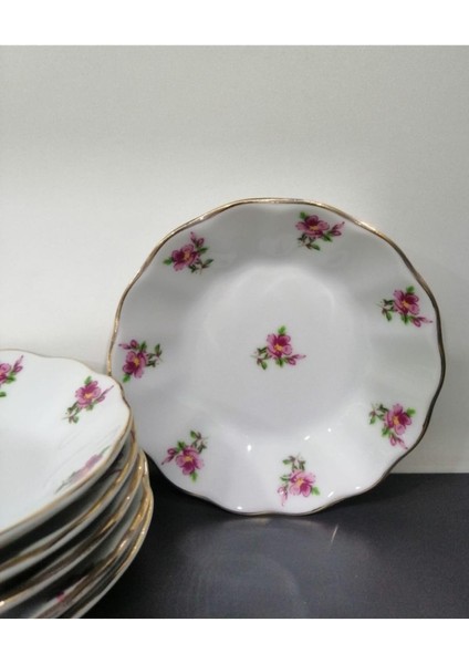 Porselen 6&apos;lı Mineli Çay Tabak 11 cm 8690110807242
