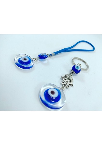Nazar Boncuğu Anahtarlık + Araba Süsü Ikili Set El Yapımı Hediyelik Eşya Yeni Araba Hediyesi indirimleri