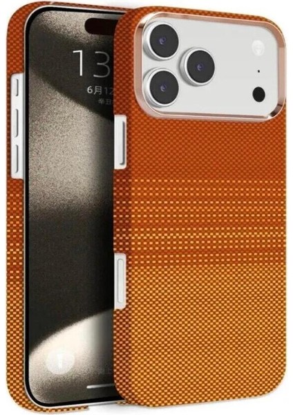 Iphone 16 Pro Max Uyumlu Ekoseli Kevlar Case Turuncu fiyatları