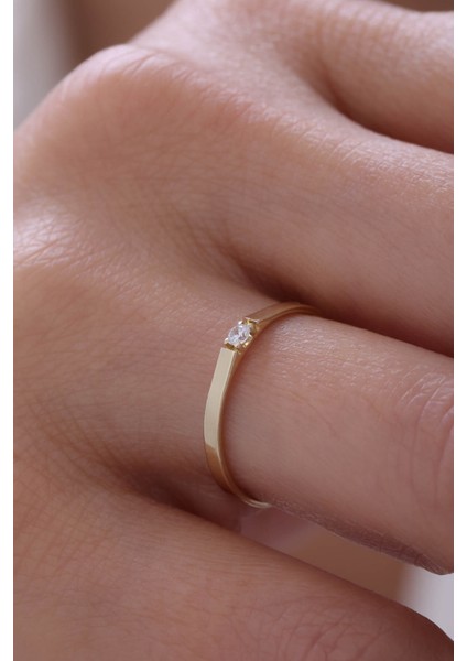 14 Ayar Altın Tektaş Düz Alyans fiyatları