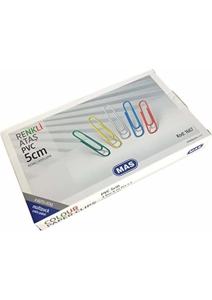 Multipack Renkli Dev Ataş Pvc Kaplı 5cm 4 Paket 25 Adet