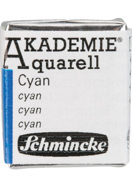 Akademie Aquarell Yarım Tablet Sulu Boya 488 Cyan