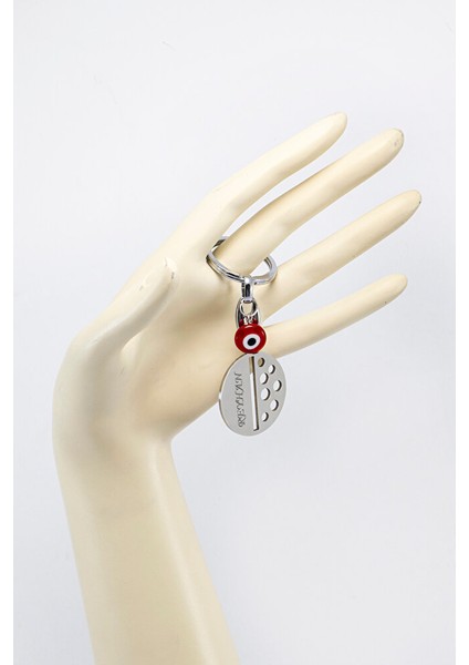 Gümüş Renkli El Yapımı Cam Uğur Böcekli Kişiselleştirilebilir Anahtarlık, Hediyelik Çanta Süsü fırsatları