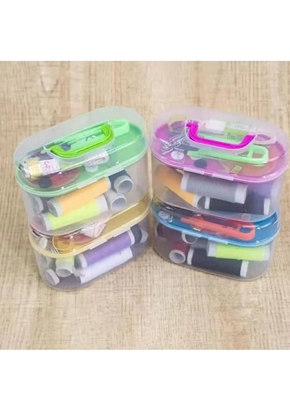 Mini Dikiş Seti Kutusu 18 Parça – Iplik, Iğne,, Düğme, Mezura, Taşınabilir Dikiş Aksesuar Seti – Seyahat ve Ev Için Dikiş Takımı modelleri