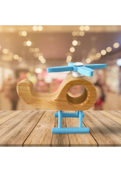 Doğal Ahşap Helikopter Oyuncak, Eğlenceli ve Güvenli Çocuklar Için Hobi Uçağı modelleri