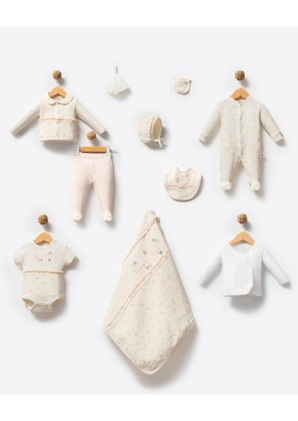 Rose Girl Kız Bebek Yenidoğan 10 Parça Kutulu Hastane Çıkış Seti