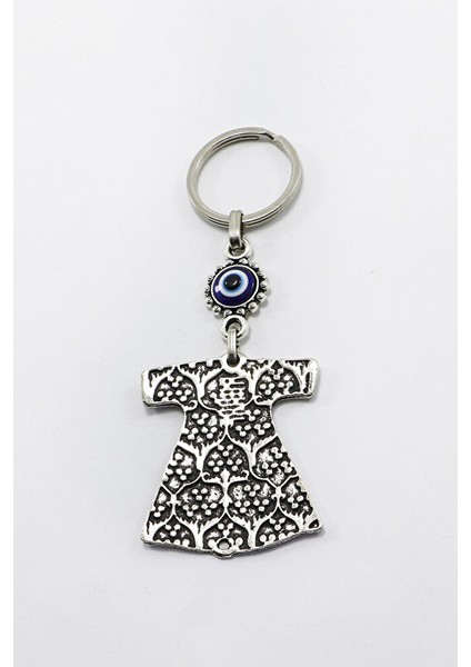 Siyah Zeminli Osmanlı Kaftanı Desenli Gümüş Renk Detaylı Anahtarlık, Hediyelik Çanta Süsü indirimleri