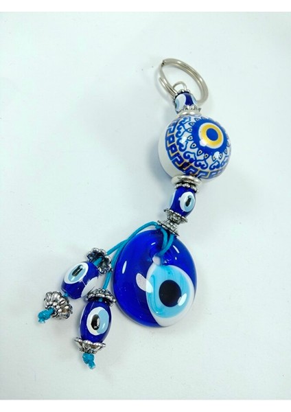 Nazar Boncuğu Anahtarlık El Yapımı Cam Aksesuar Seramik Hediyelik Eşya fırsatları