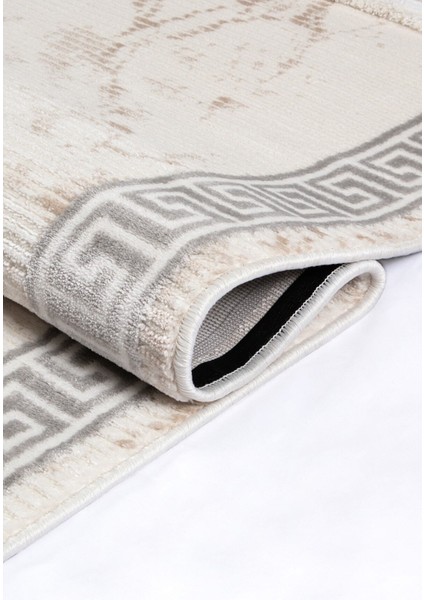 Glory Vl Saçaklı Modern Dokuma Halı Oturma Odası Salon Mutfak Halısı Krem Bej Gri T2B modelleri