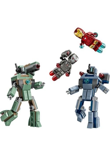 ǀ Iron Man ve War Machine, Hammer Insansız Hava Araçlarına Karşı 76320-7 Yaş ve Üzeri Süper Kahraman Seven Çocuklar Için Yaratıcı Oyuncak Yapım Seti, Harika Hediye Fikri (204 Parça)