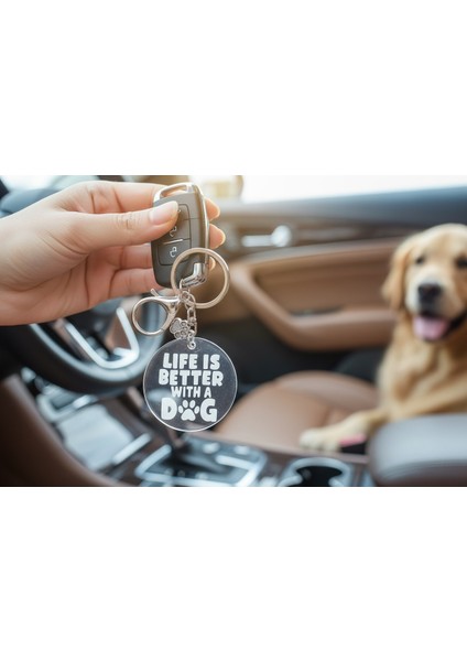 Life Is Better With A Dog - Anahtarlık indirimleri