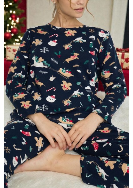 - Anne–kız Yılbaşı Pijama Takımı (Anne Pijama)