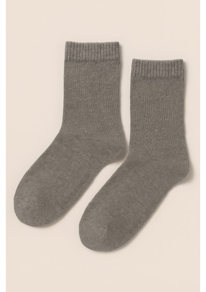 Çocuk Basic Soket Çorap Gri